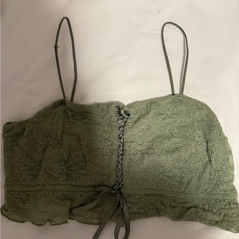 Colsie Olive Green Lace Camisole